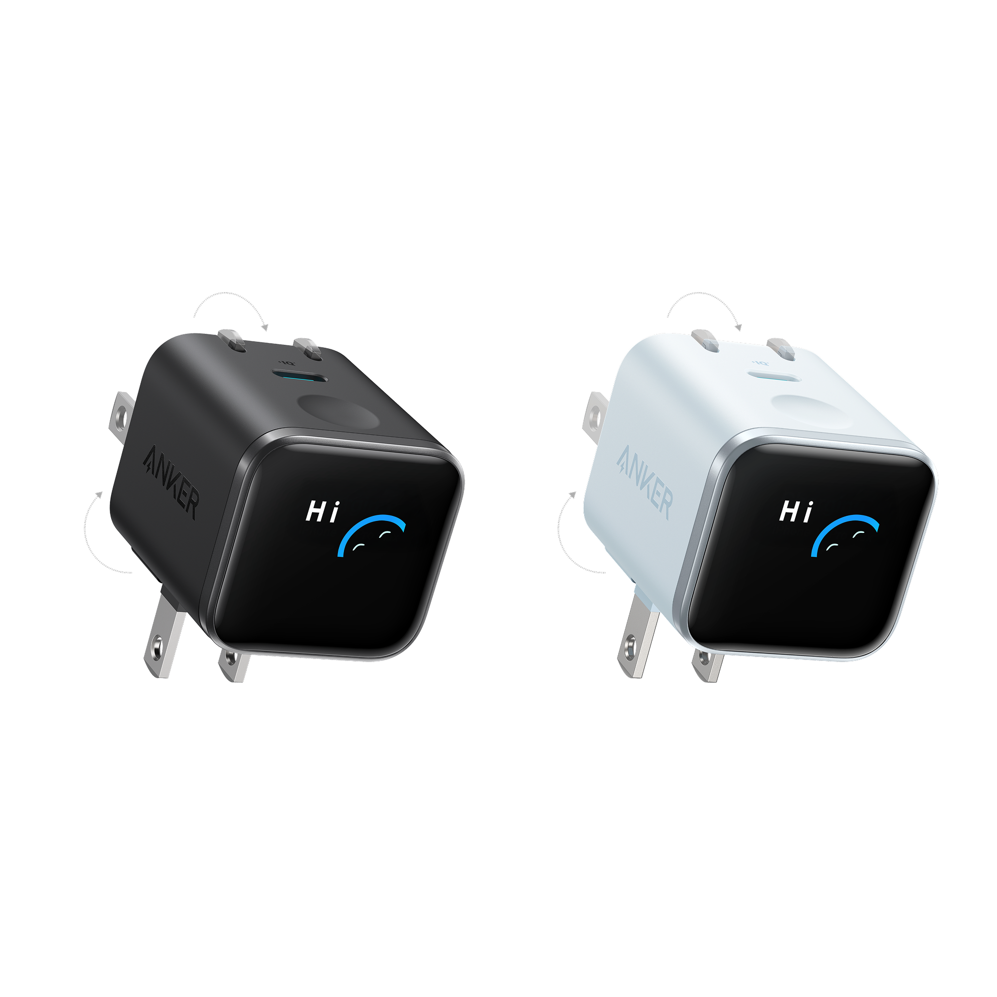 Anker Nano Charger (45W, Smart Display, 180° Foldable, 2-Pack)