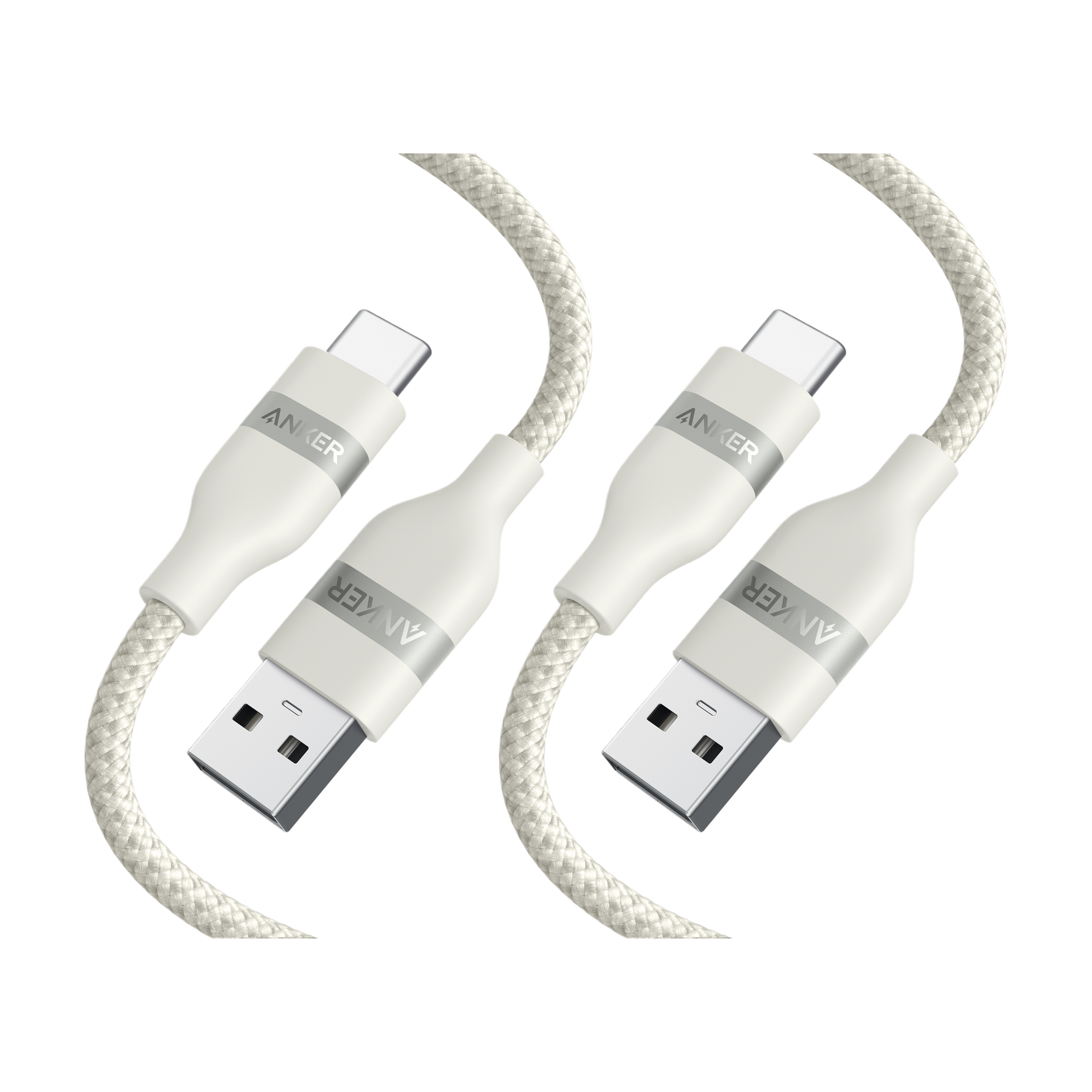 Anker USB-A to USB-C Cable (3 ft, Upcycled-Braided)（2-Pack）