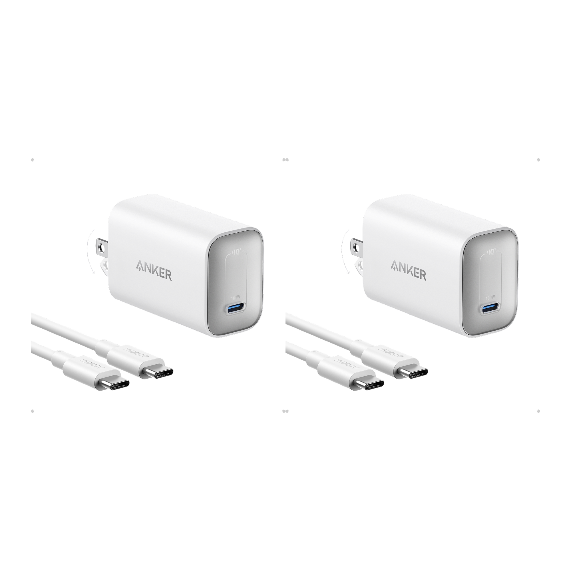Anker Nano Charger (100W) with USB-C Cable (2-pack)
