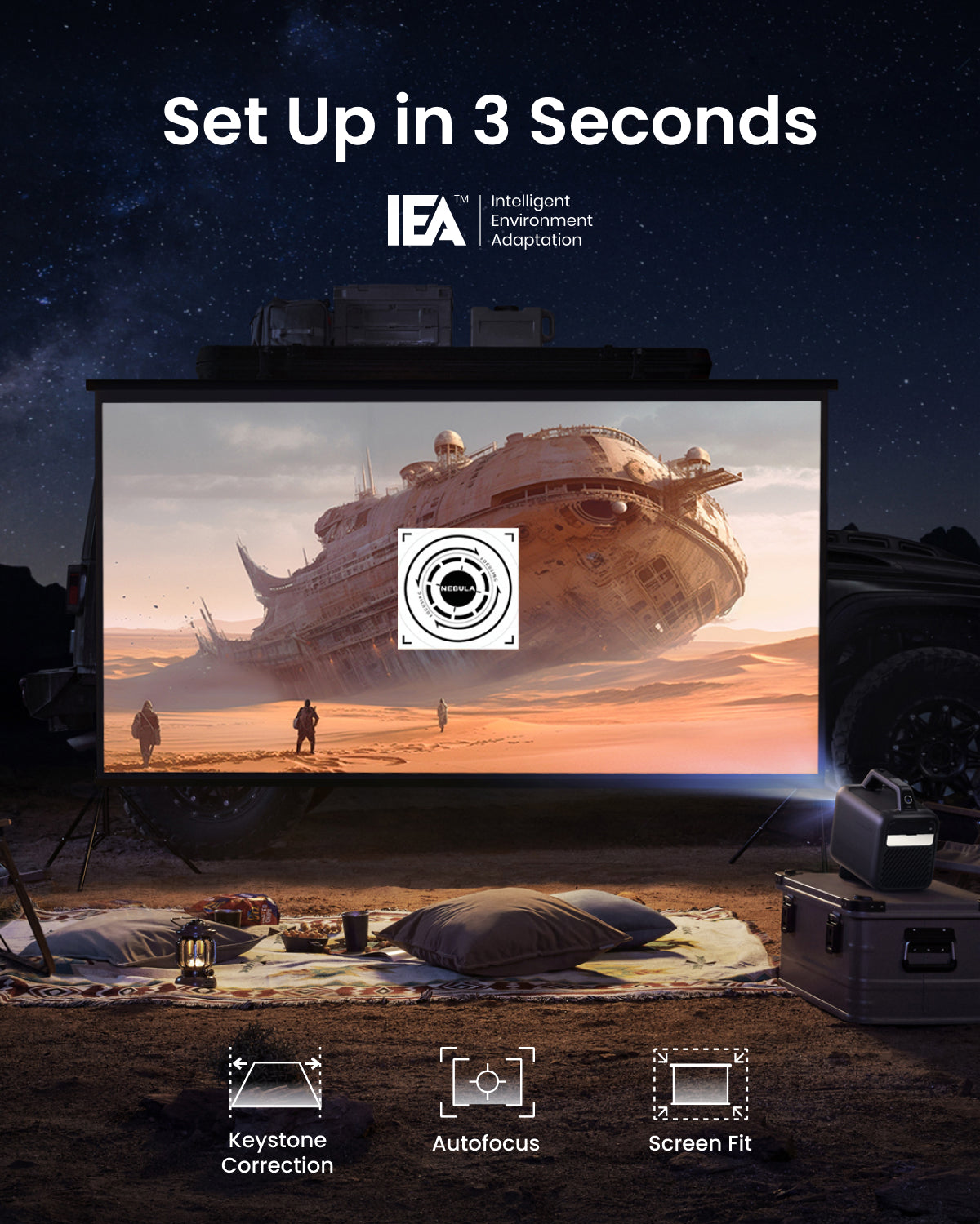 soundcore Nebula Mars 3 | Outdoor Projector with 5H Long Playtime