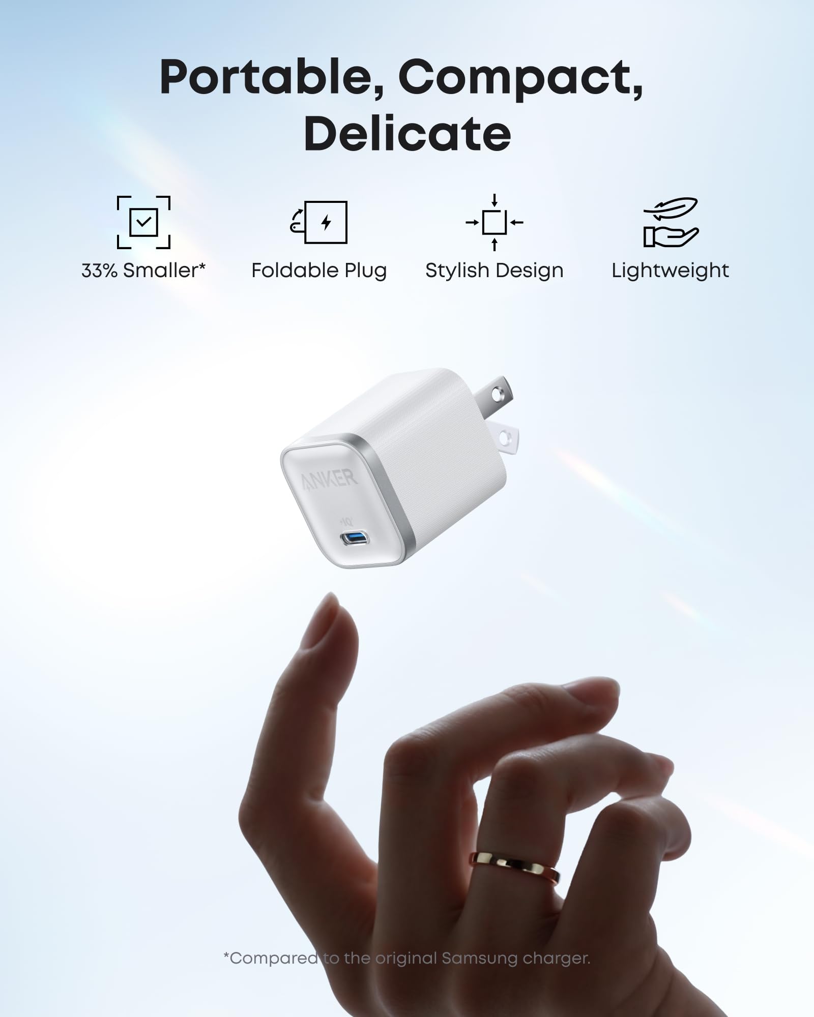 Anker Nano Charger (45W) with USB-C to USB-C Cable 2-Pack